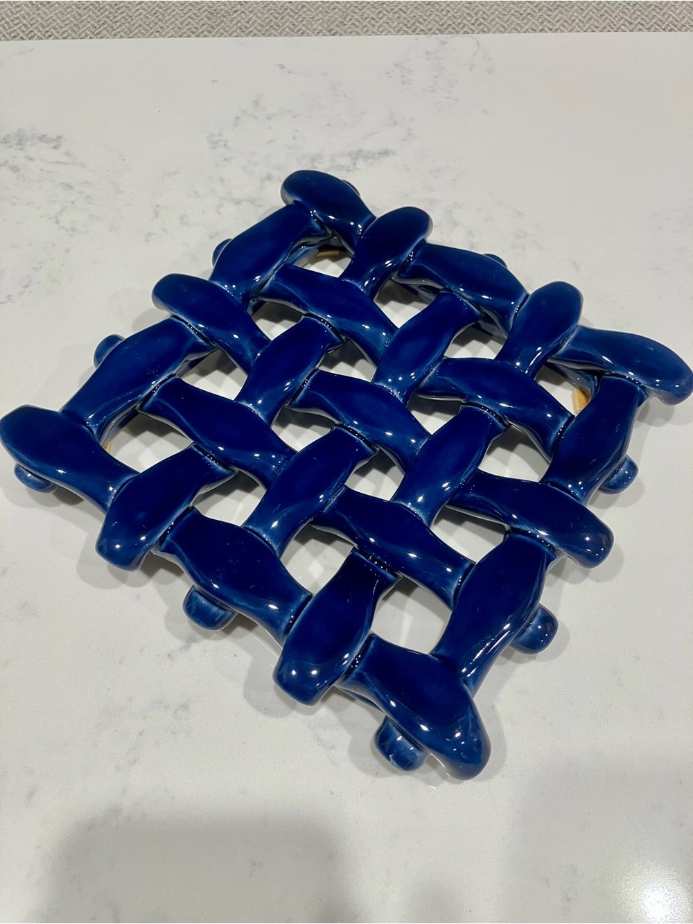 Vintage Berardos Portugal Cobalt  Ceramic Trivet | Handcrafted (Excellent Cond)